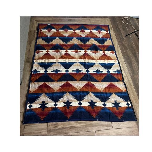 Biederlack Cuddle Wrap Snap Stadium Throw Aztec Tribal Blanket Zipper 77"x56" - Picture 2 of 15